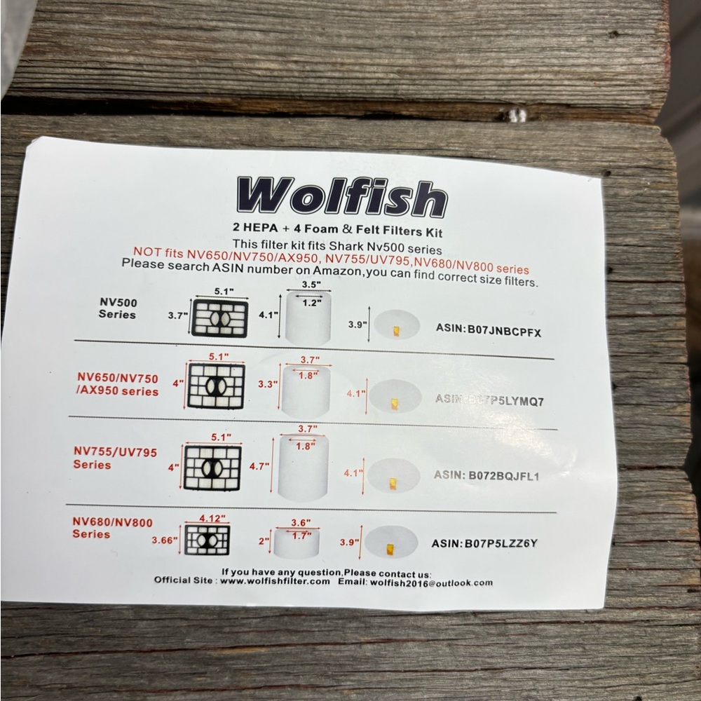 Shark NV500 replacement filters - Picture 5 of 6